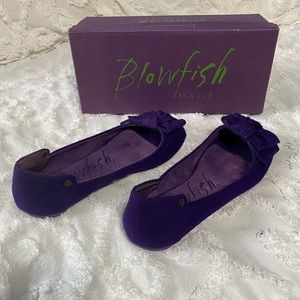 Blowfish Flannel Ballet Flats in purple